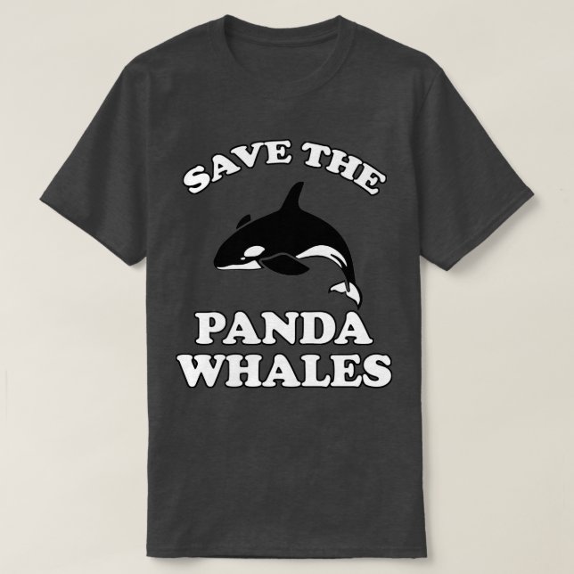 T-shirt Sauvez les baleines du Panda 1 (Design devant)
