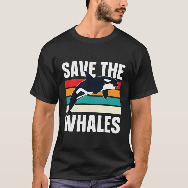 T-shirt Sauvez Les Baleines Orca (Devant)