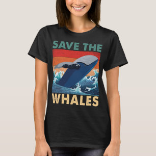 T-shirt Sauvez les baleines regarder la vie marine