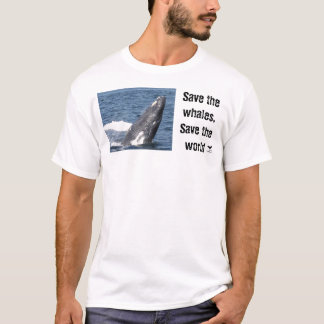 T-shirt Sauvez les baleines, sauvez le monde