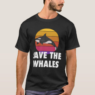 T-shirt Sauvez Les Baleines Tueur Baleine Orca Beach