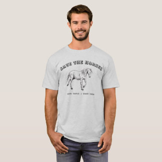 T-shirt Sauvez les chevaux avec une chemise TJHH