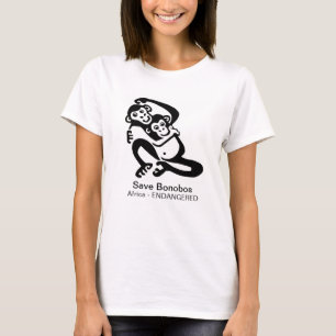 T-shirt Sauvez les chimpanzés BONOBOS en voie de dispariti