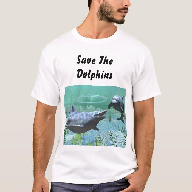 T-shirt sauvez les dauphins (Devant)