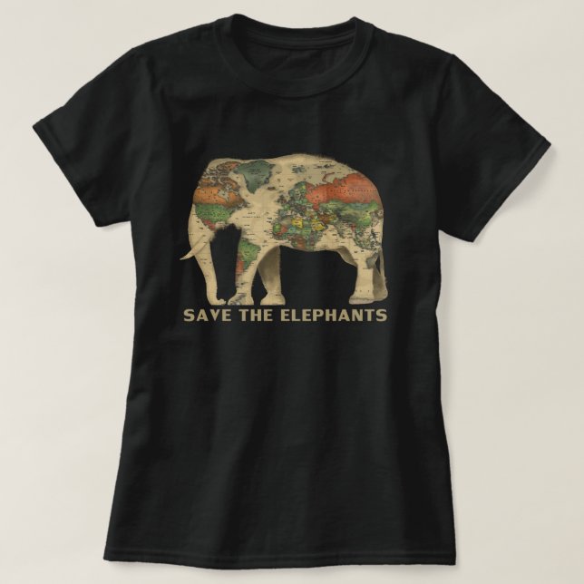 T-shirt Sauvez Les Éléphants (Design devant)