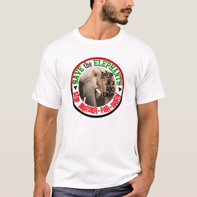 T-SHIRT SAUVEZ LES ÉLÉPHANTS (Devant)