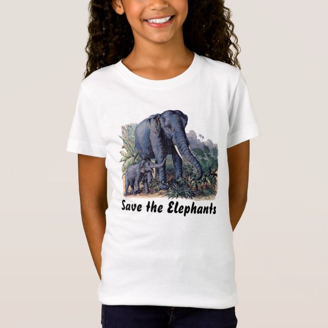 T-Shirt Sauvez les éléphants (Devant)