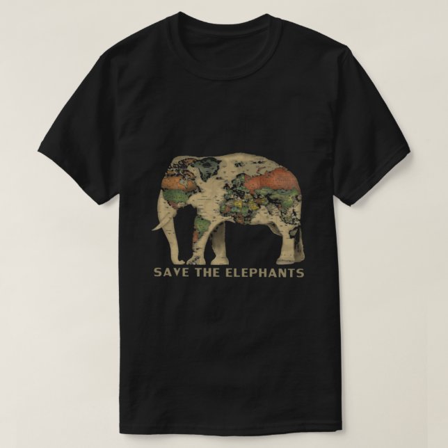 T-shirt Sauvez Les Éléphants (Design devant)