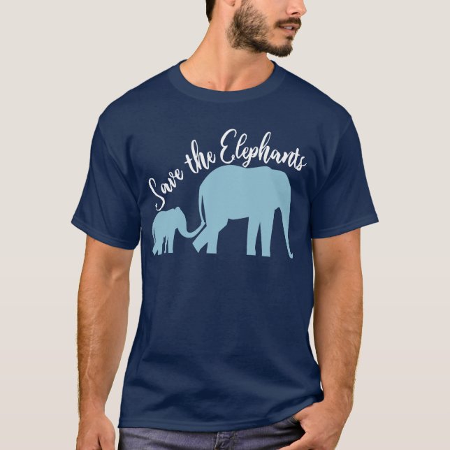 T-shirt Sauvez les éléphants (Devant)