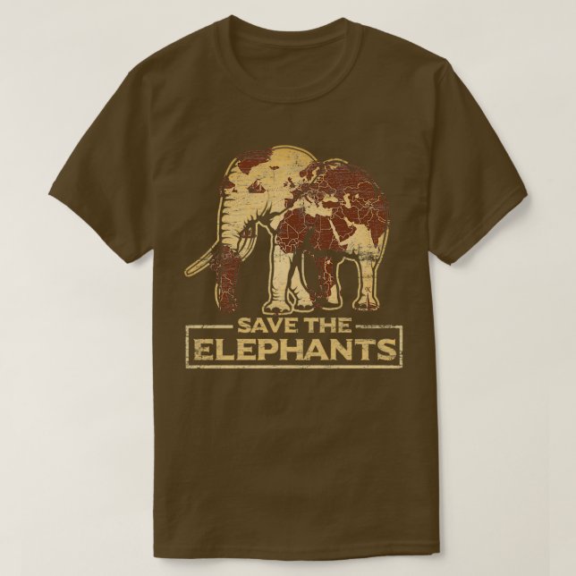 T-shirt Sauvez les éléphants 1 (Design devant)