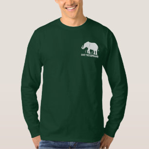 T-shirt Sauvez les éléphants en silhouette
