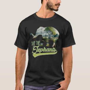 T-shirt Sauvez les éléphants espèces protégées Bien-être a
