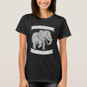 T-shirt Sauvez les éléphants fantastiques Zoo Circus Eleph