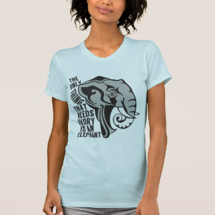 T-shirt Sauvez les éléphants Interdire la chasse au trophé