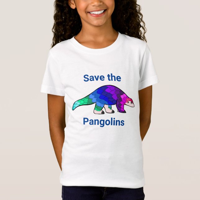 T-Shirt Sauvez les espèces menacées de Pangolin (Devant)