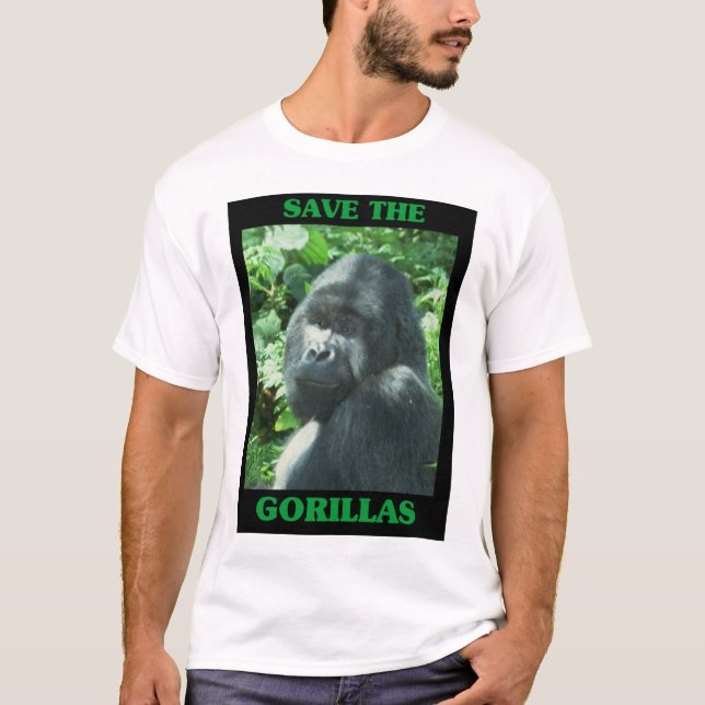 T-shirt Sauvez les gorilles (Devant)