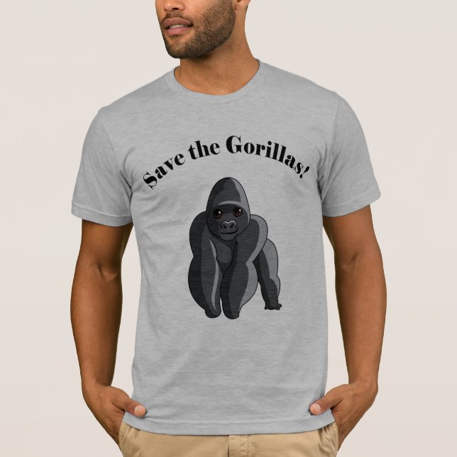 T-shirt Sauvez les gorilles ! (Devant)