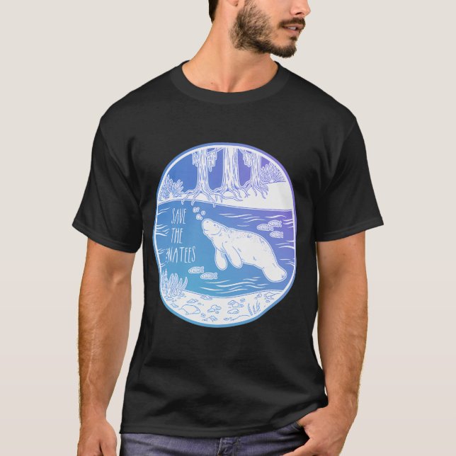 T-shirt Sauvez les lamantins ! (Devant)