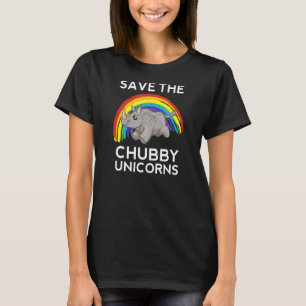 T-shirt Sauvez les licornes de Chubby Retro Rhino animal a