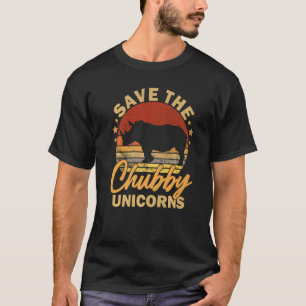 T-shirt Sauvez les licornes de Chubby Vintage Funny Rhino