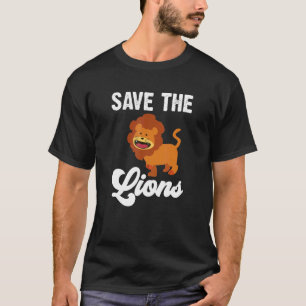 T-shirt Sauvez Les Lions Wildlife Lion Safari Adventure