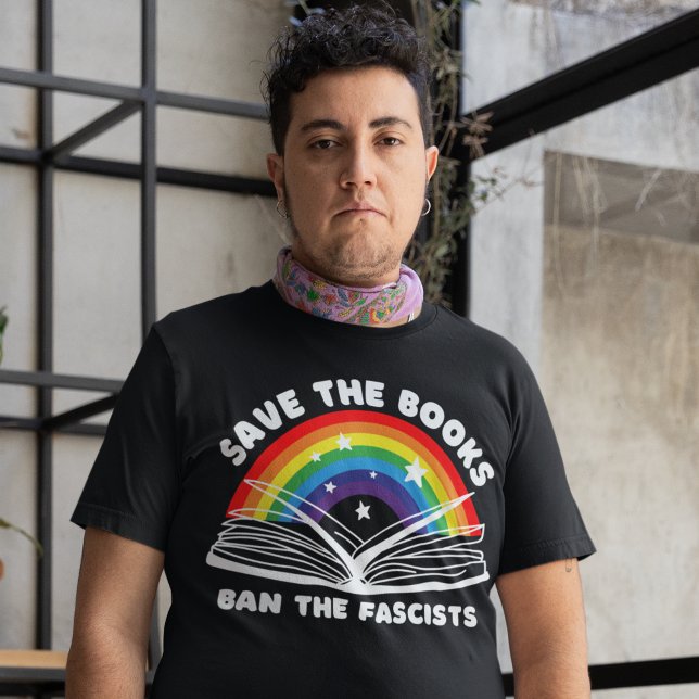 T-shirt Sauvez les livres Interdire les fascistes anti-cen (Créateur téléchargé)