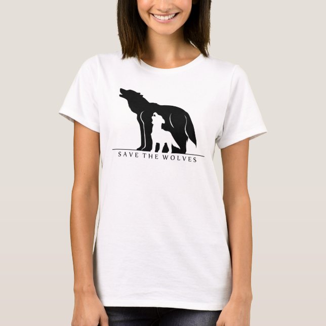 T-shirt Sauvez les loups (le ver blanc.) (Devant)