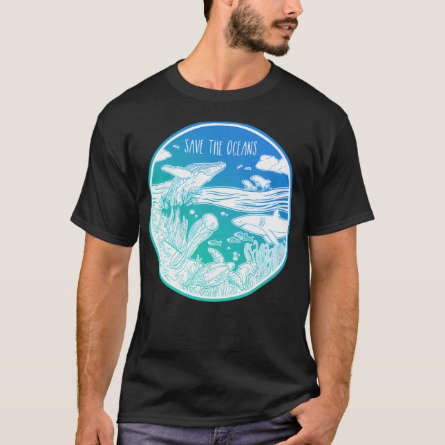 T-shirt Sauvez Les Océans (Devant)