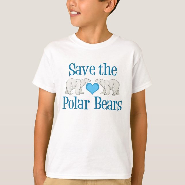 T-shirt Sauvez les ours polaires de mignons enfants (Devant)