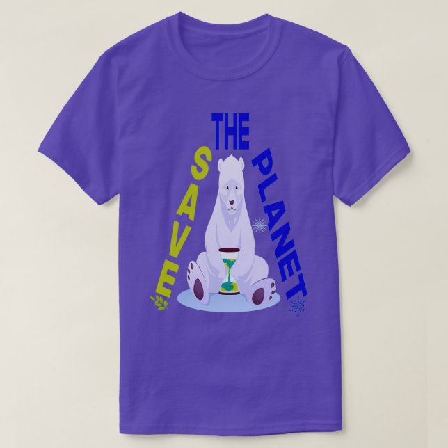 T-shirt Sauvez les ours polaires Sauvez la planète (Design devant)