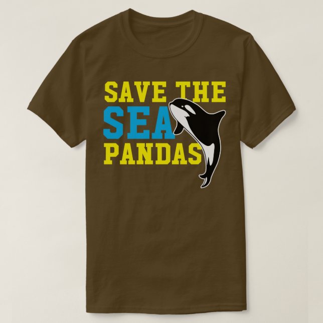 T-shirt Sauvez Les Pandas De Mer Drôle Mignonne Orca Tueur (Design devant)