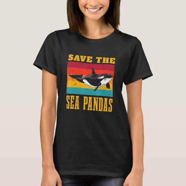 T-shirt Sauvez les pandas de mer pour tous les amateurs de (Devant)