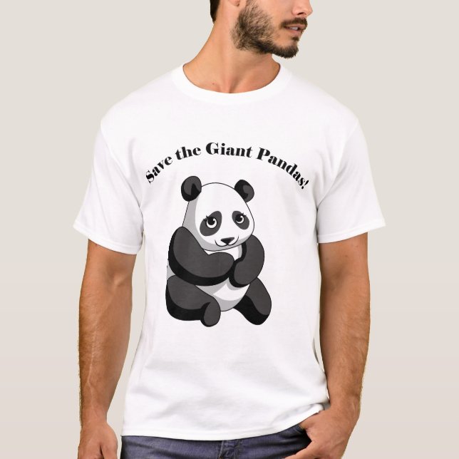T-shirt Sauvez les pandas géants ! (Devant)