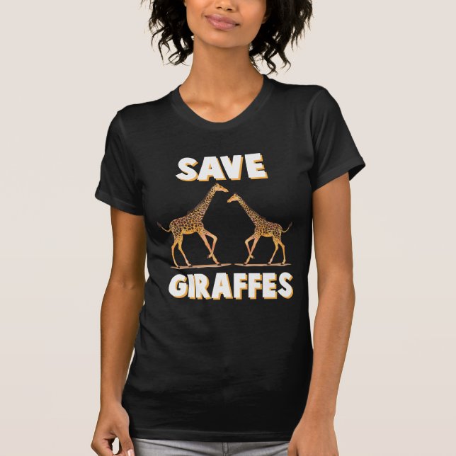 T-shirt Sauvez les partisans de la conservation des girafe (Devant)