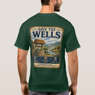 T-shirt Sauvez les puits💧Projet d'eau propre du Tennessee
