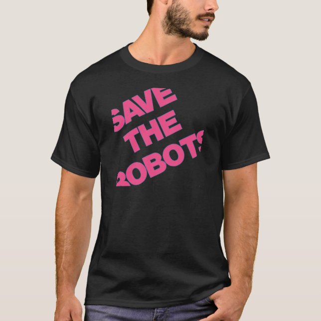 T-shirt Sauvez les robots après le club NYC d'heures (Devant)