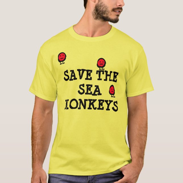 T-shirt Sauvez les singes de mer (Devant)