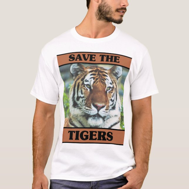 T-shirt Sauvez les tigres (Devant)
