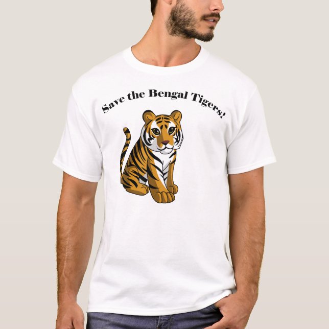 T-shirt Sauvez les tigres de Bengale ! (Devant)