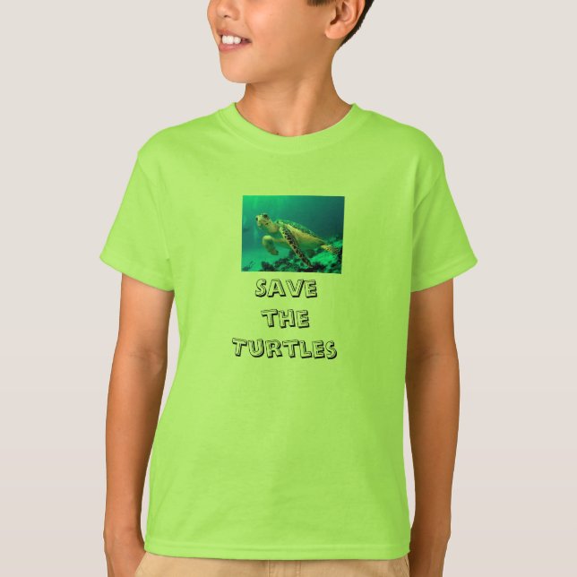 T-shirt Sauvez les tortues (Devant)