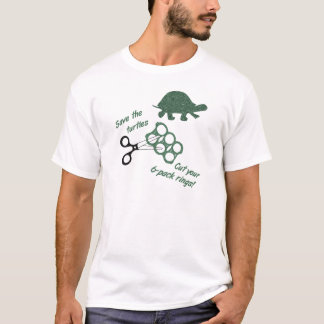 T-shirt Sauvez les Tortues Anneaux de Six Pack Coupés