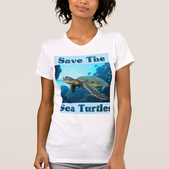 T-shirt Sauvez les tortues de mer (Devant)