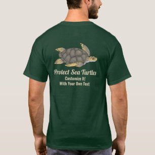 T-shirt Sauvez les tortues de mer Océan Faune Habitats Cl