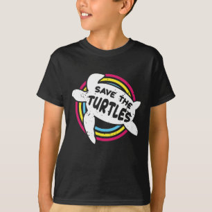 T-shirt Sauvez les tortues et la prévention du changement