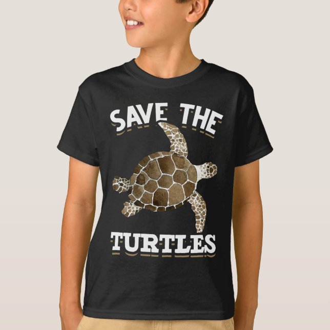 T-shirt Sauvez les tortues marines Secourir les droits des (Devant)