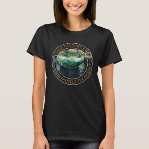T-shirt Sauvez les tortues Sauvez les soins De l'environne