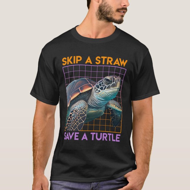 T-shirt Sauvez les tortues Sauvez les soins De l'environne (Devant)