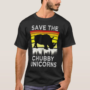 T-shirt Sauvez Les Unicornes Chubby Couleurs Vintages Dist