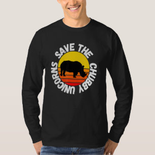 T-shirt Sauvez Les Unicornes Chubby Rhinos Colorful Rhino