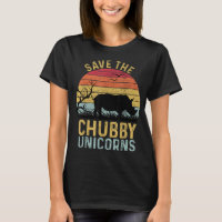 Sauvez Les Unicornes Chubby Vintage Funny Rhino An